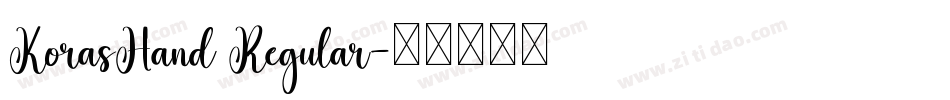 KorasHand Regular字体转换